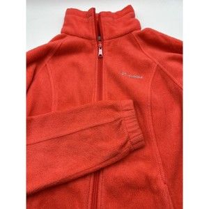 Columbia‎ Womens Full Zip Fleece Jacket Long Sleeve Zipper Pockets Pink Sz S